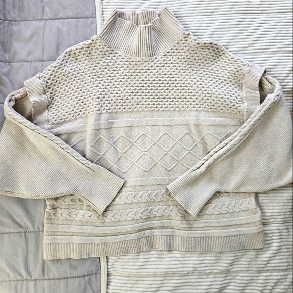 Marc New York Cream Textured Knit Sweater Size L - Picture 1 of 8